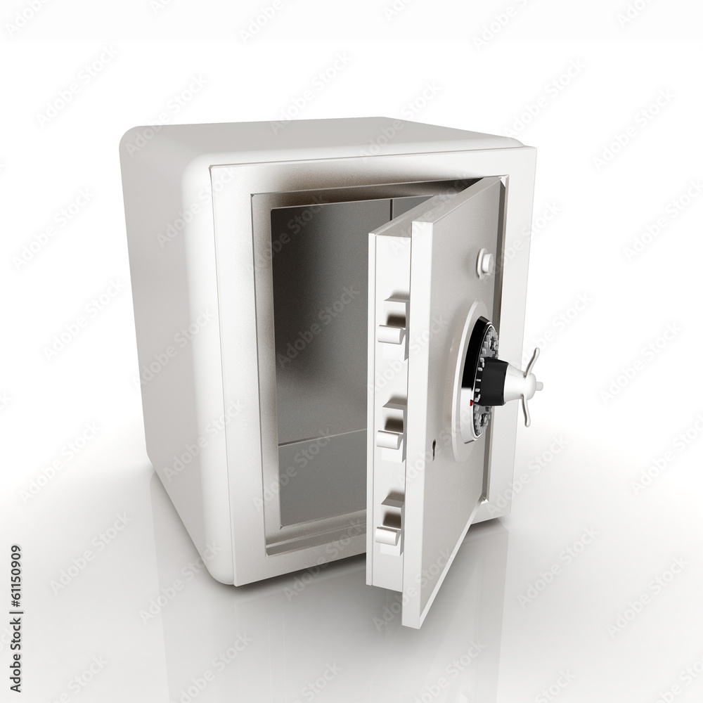Security metal safe with empty space inside Security metal safe with empty space inside