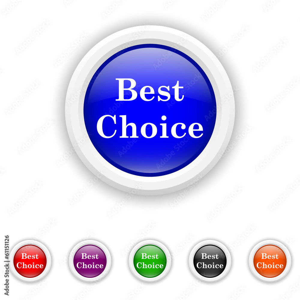 Best choice icon - six colours set vector Best choice icon - six colours set vector