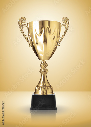 champion golden trophy photo