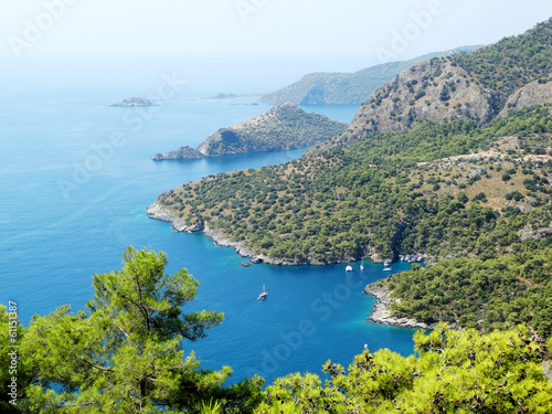 Fototapeta Naklejka Na Ścianę i Meble -  coastline landscape of mediterranean sea turkey