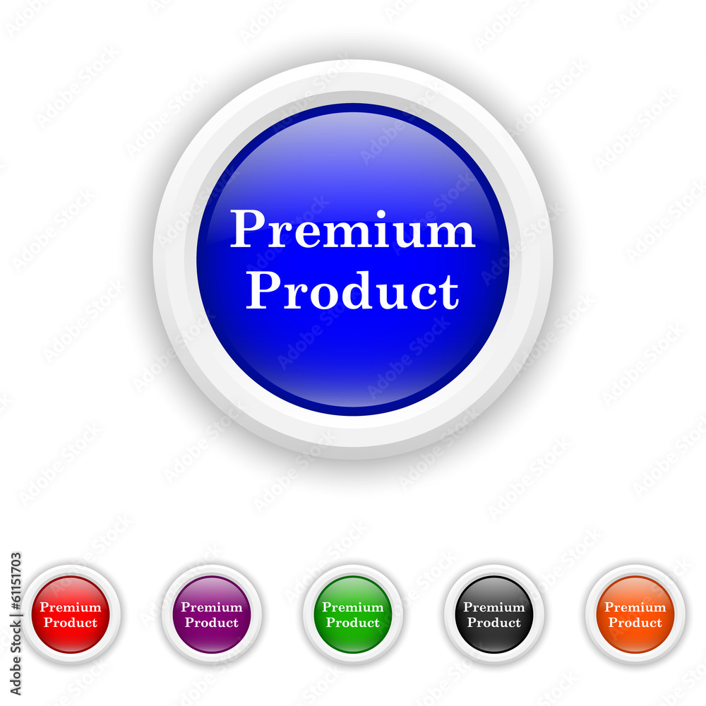 Premium product icon - six colours set vector Premium product icon - six colours set vector