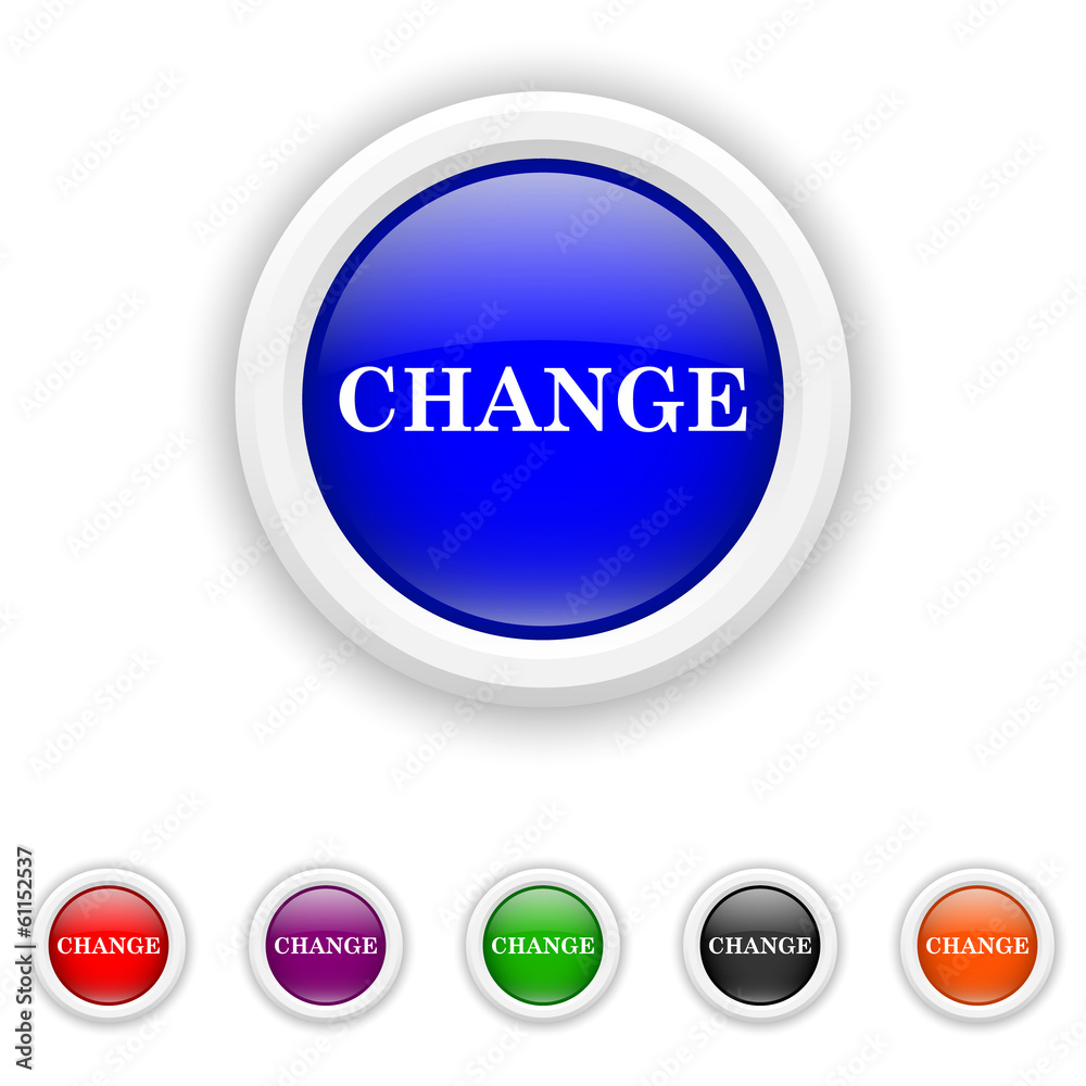 Change icon - six colours set vector Change icon - six colours set vector