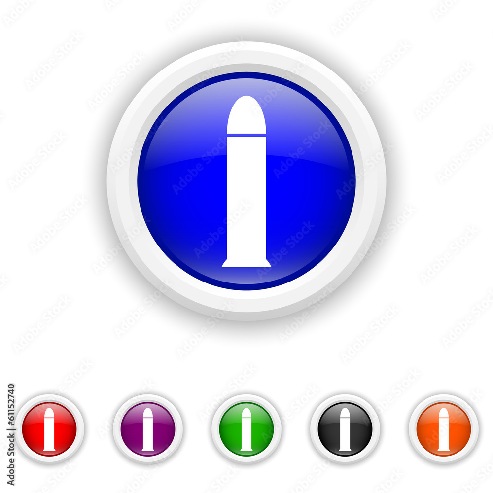 Bullet icon - six colours set vector Bullet icon - six colours set vector