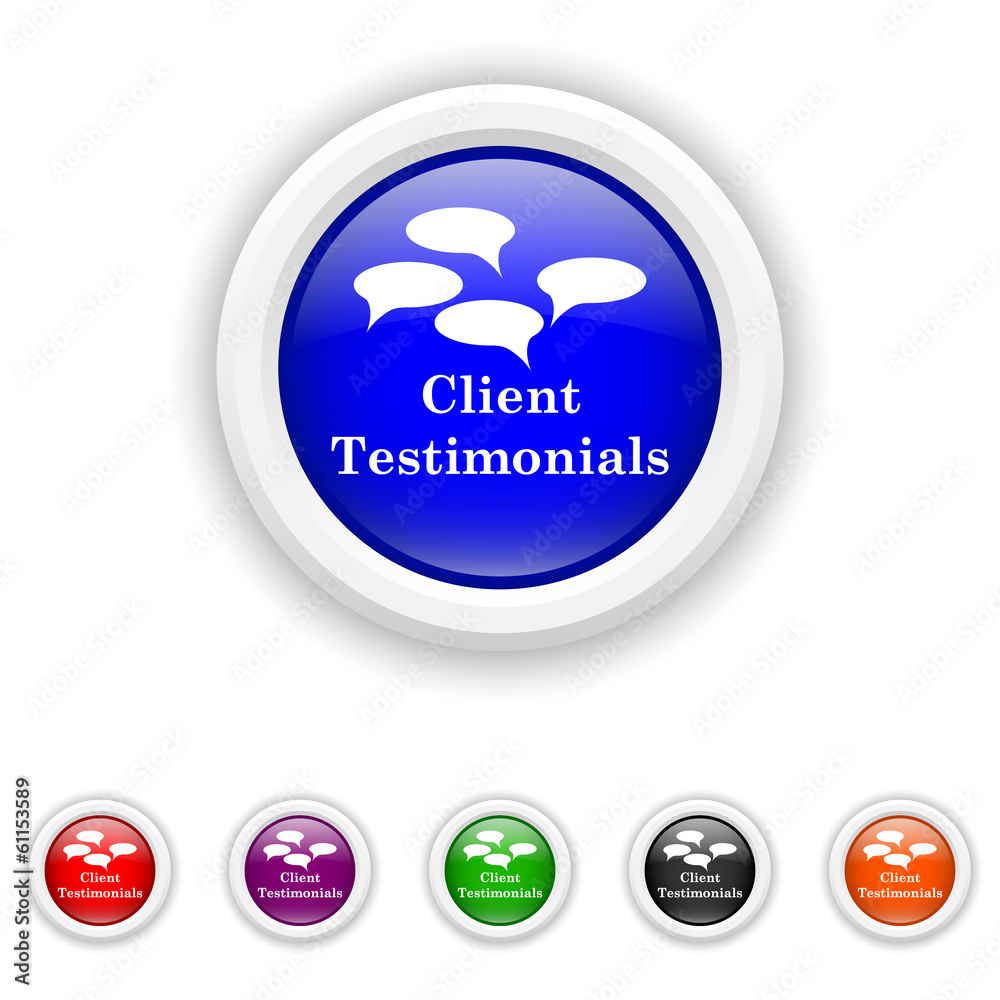 Client testimonials icon - six colours set vector Client testimonials icon - six colours set vector
