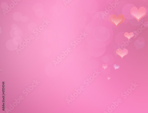 gentle pink background with hearts valentines