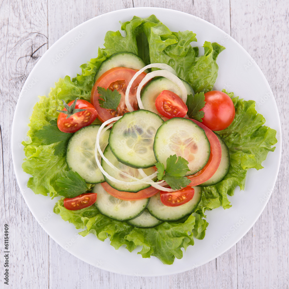 vegetable salad with cucumber and tomato vegetable salad with cucumber and tomato