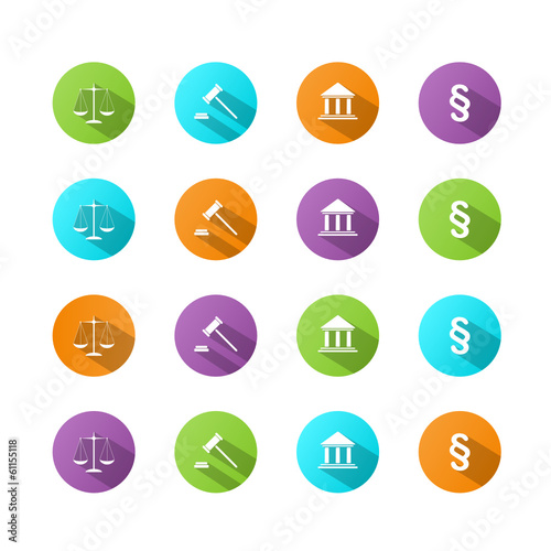 LEGAL ICON buttons (scales of justice law poster set)