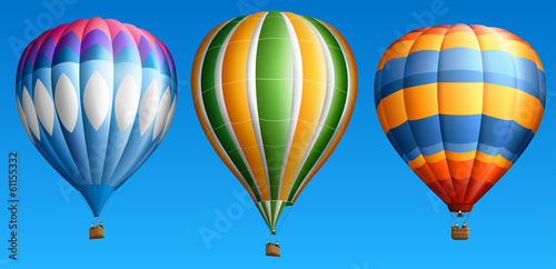Hot air balloons set four