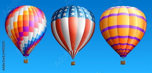 Hot air balloons set three