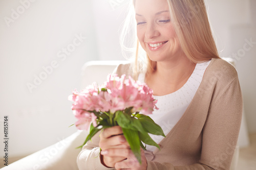 Girl with lilies