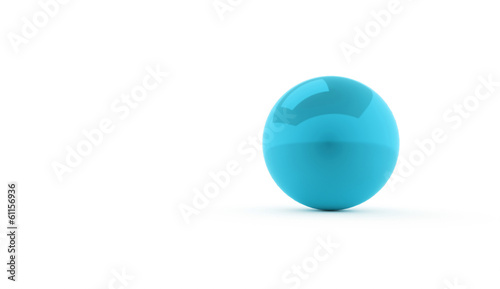 Blue sphere rendered isolated