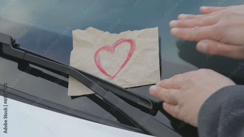 love affairs - sticky note on a windshield