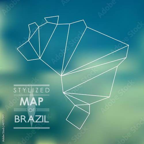 stylized map of Brazil