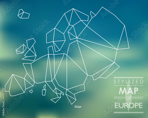 stylized map of Europe