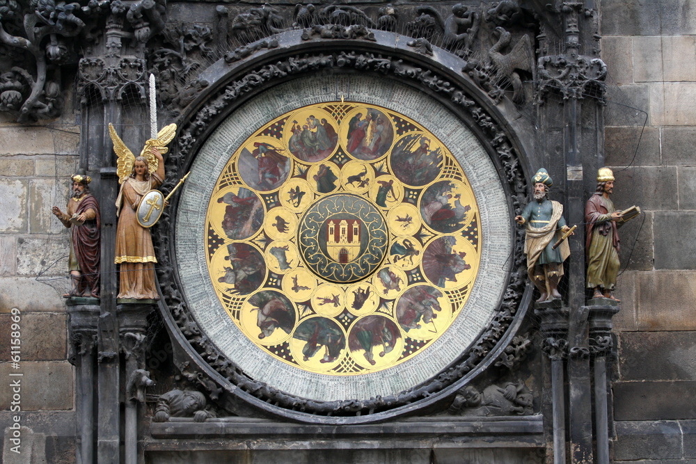 Prague's astronomical clock on Old Town Square