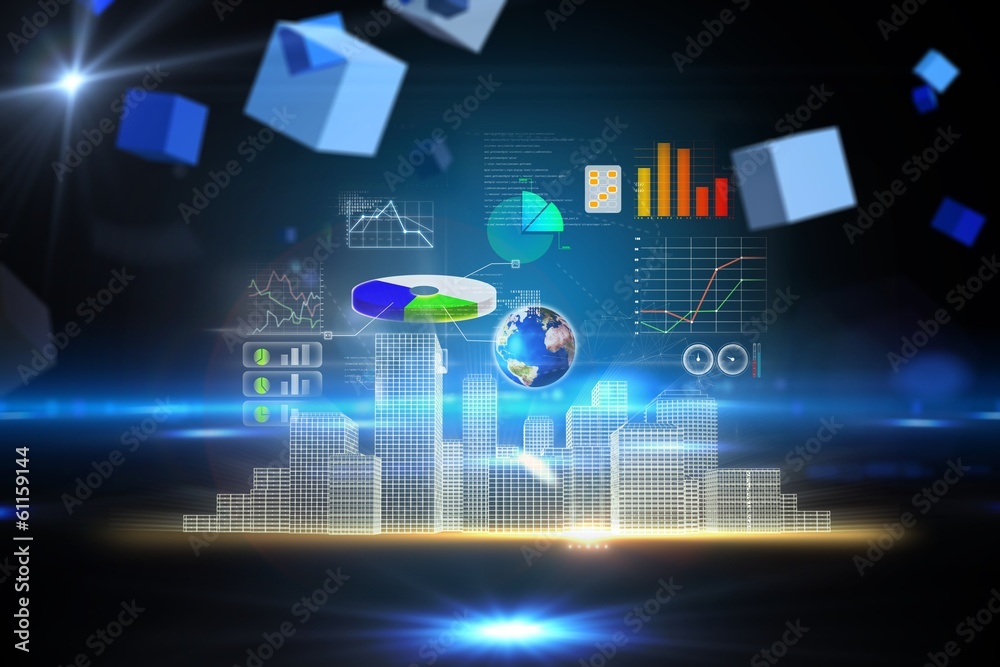 Composite image of global technology background Composite image of global technology background