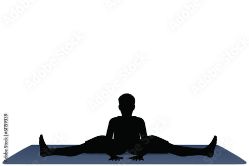 Yoga positions in Wide Angle Bend pose