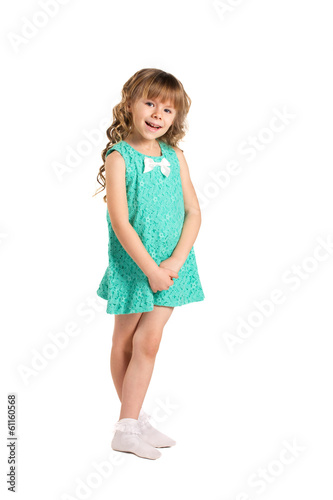 little girl in fashion dress