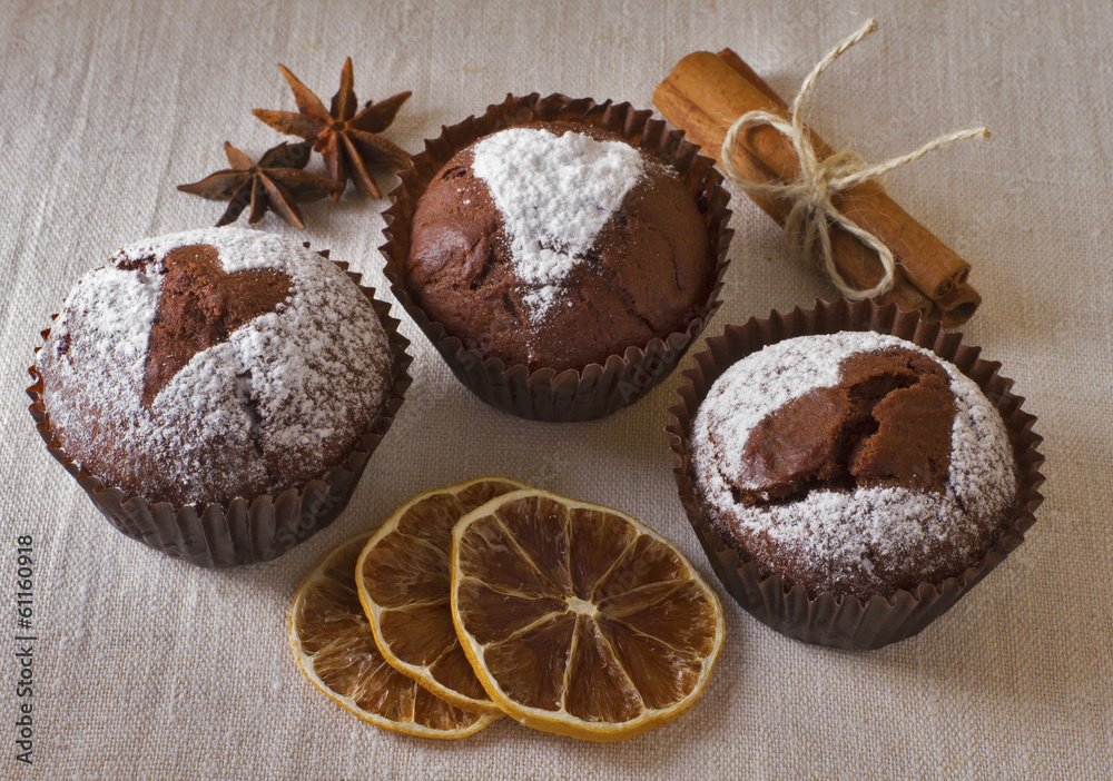 Fototapeta premium Muffin and spices
