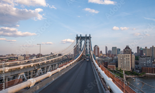 Powerful structure of Manhattan Bridge in New York City photo
