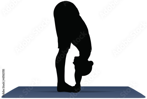 vector illustration of Yoga positions in Big Toe Pose