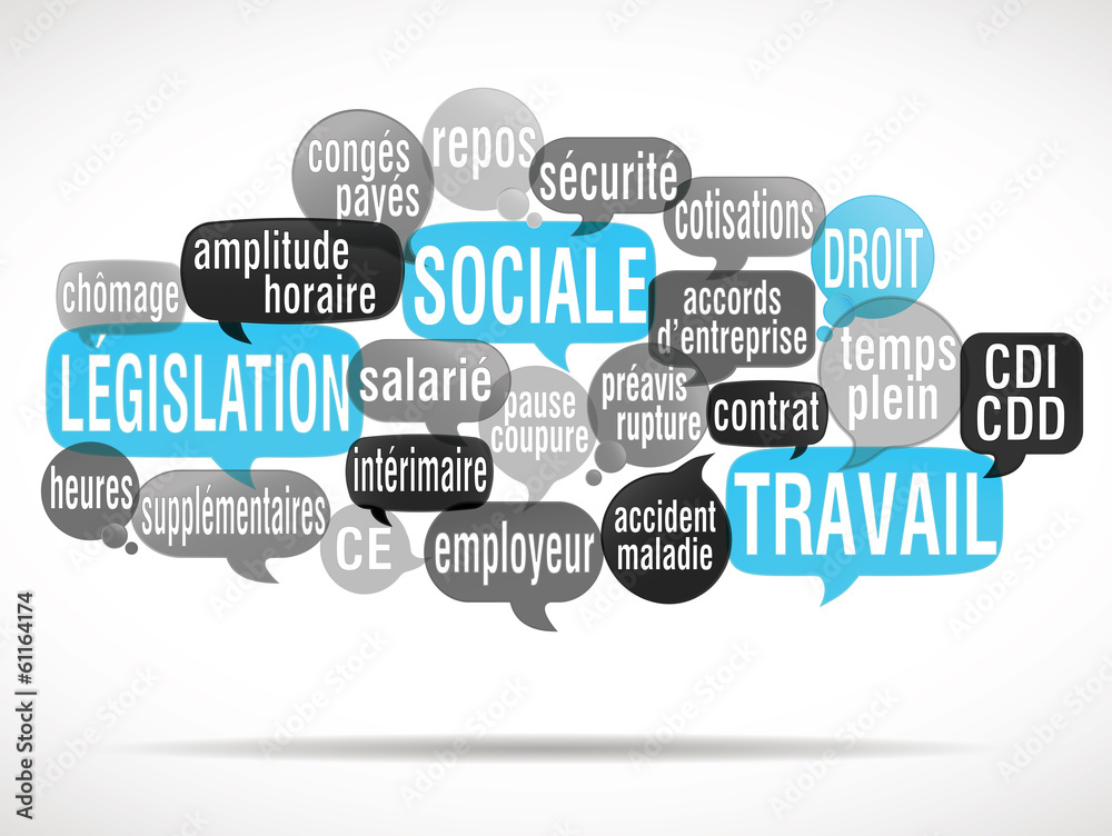 nuage de mots : législation sociale, droit du travail (cs5)