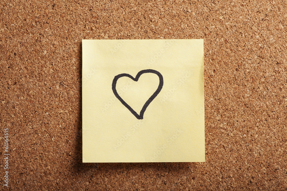 Heart-shaped note Heart-shaped note