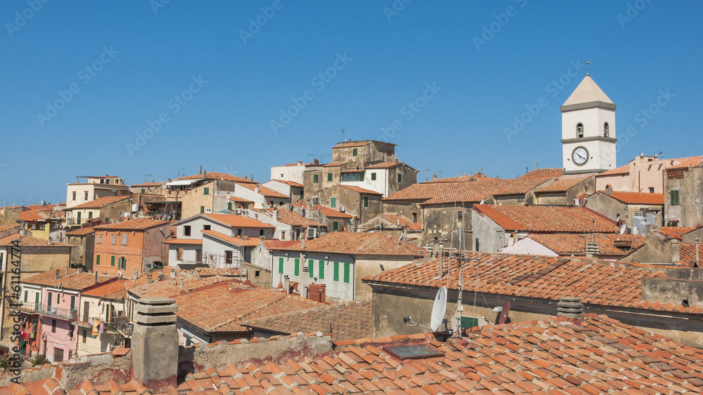 Capoliveri, Altstadt, Bergdorf, Insel Elba, Italien