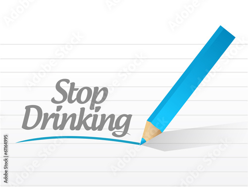 stop drinking message illustration design