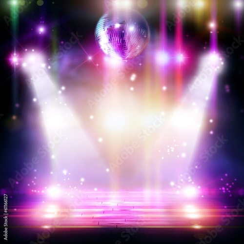 Abstract disco ball_Background with flashing lights.