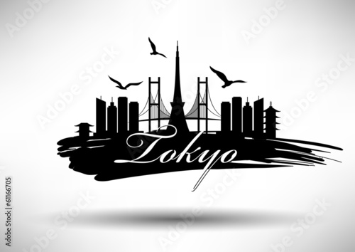 Photography Modern Tokyo Skyline Design