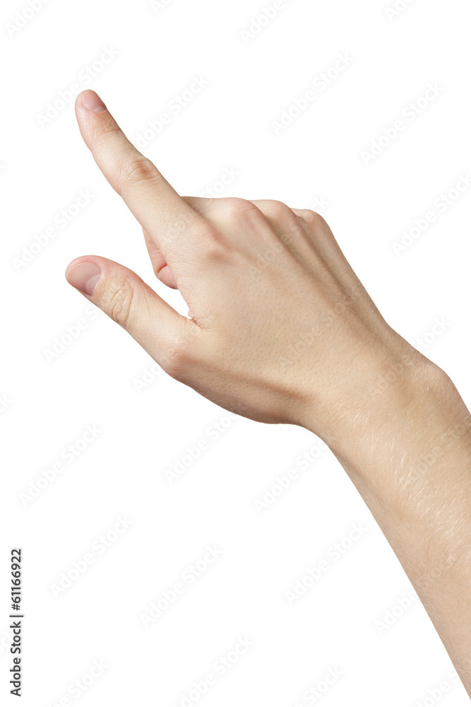 adult man hand clicking or pressing something adult man hand clicking or pressing something