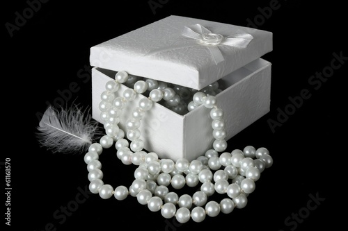 White Pearls and Feather