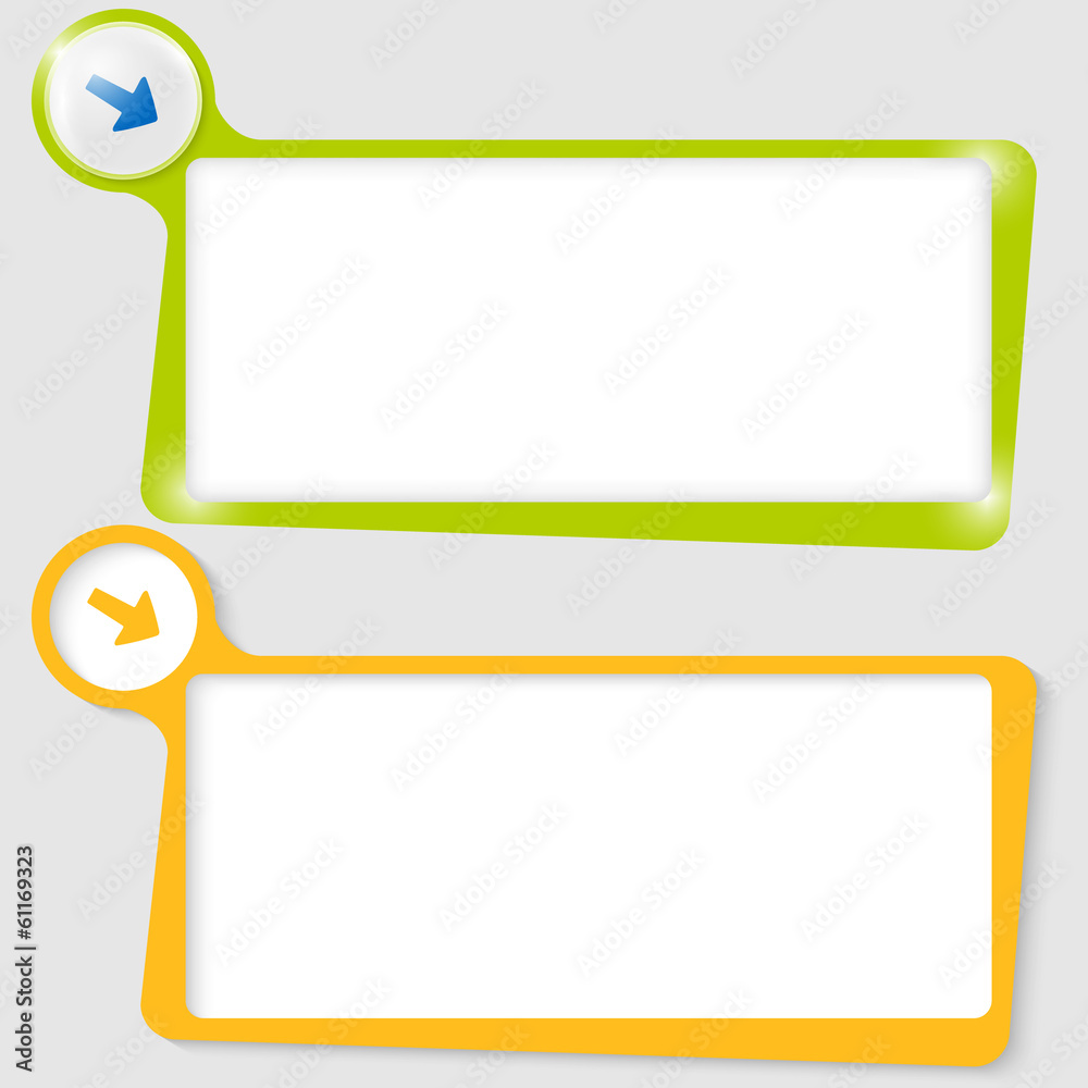 set of two text boxes for text with the arrows set of two text boxes for text with the arrows