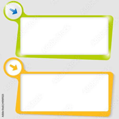 set of two text boxes for text with the arrows