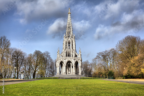 The monument Leopold I in the neo-Gothic style in Laeken park