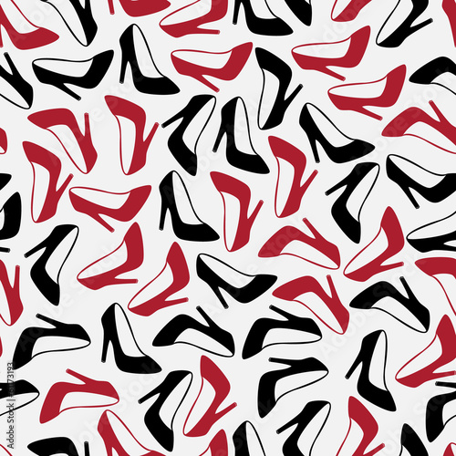 slingback shoes seamless pattern