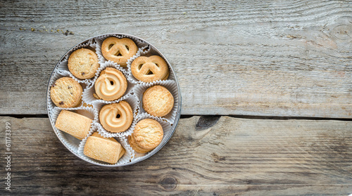 Can of Butter cookies photo