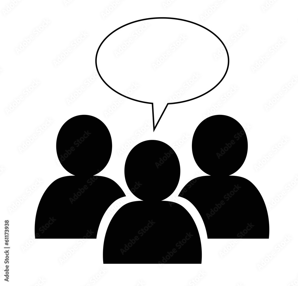Group icon with speech bubble Group icon with speech bubble
