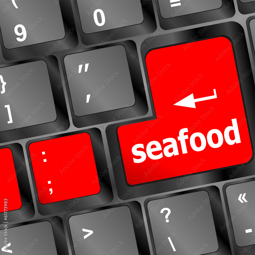 keyboard key layout with sea food button keyboard key layout with sea food button