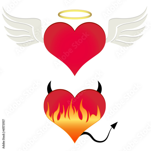 Angel/devil heart