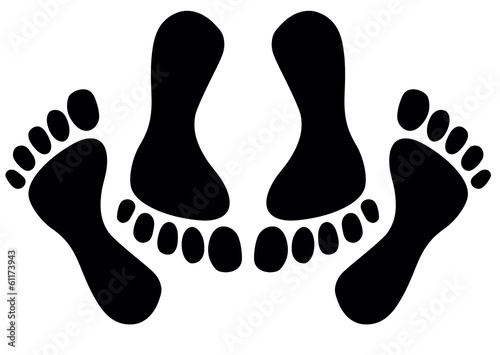 Feet of couple having sex