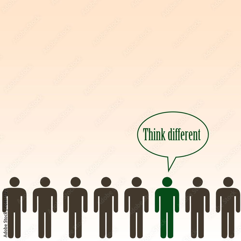 Think different concept- background Think different concept- background