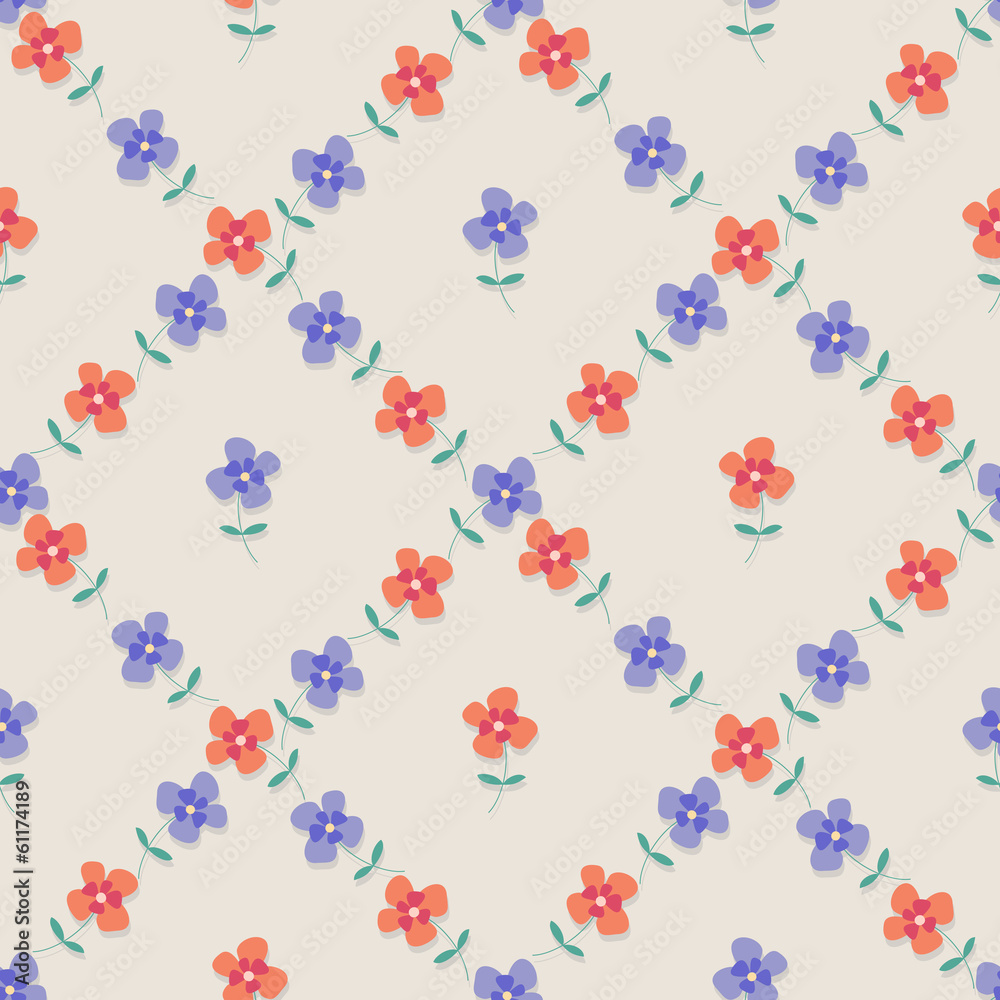 seamless check from flowers seamless check from flowers