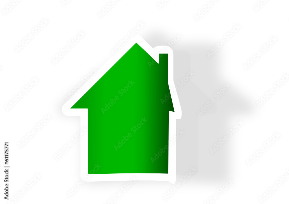 Green house on a white background - vector Green house on a white background - vector