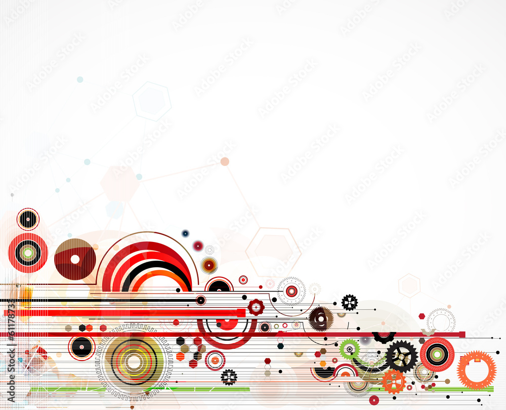 Obraz premium science futuristic internet high computer technology business