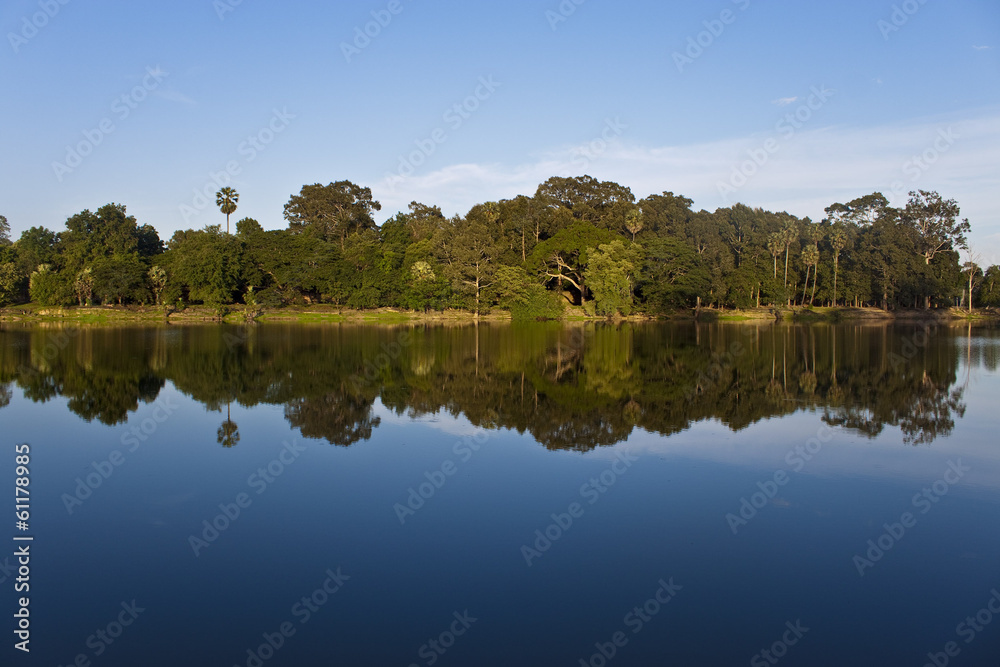 Lake at Angkor Wat area