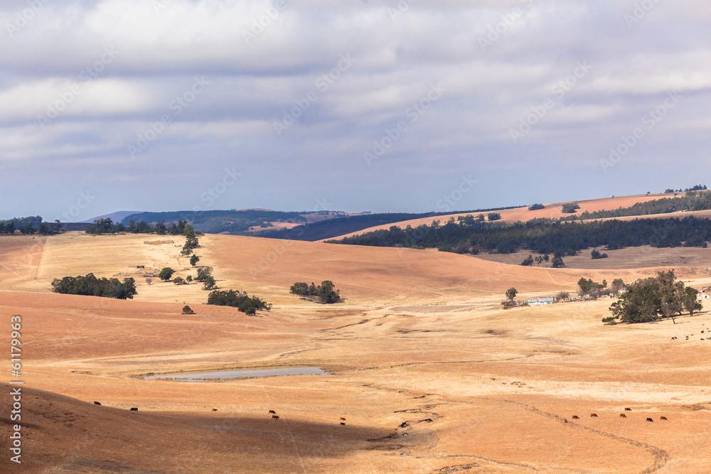 Dry Seasonal Mountain Farm Landscape Dry Seasonal Mountain Farm Landscape