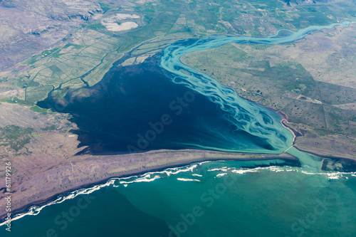 Iceland: aerial photography of the southern coast.