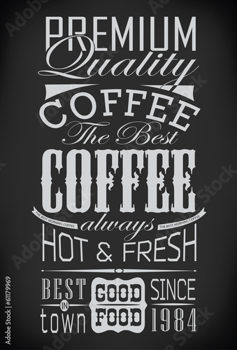 set of coffee labels